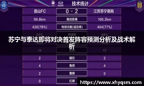 苏宁与泰达即将对决首发阵容预测分析及战术解析